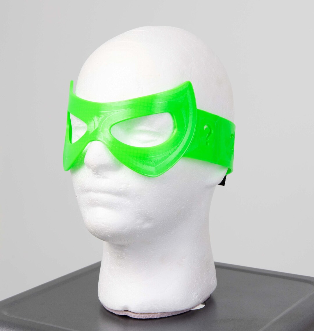 Riddler Face Mask in Flexible 3D Printed Green or Orange - Etsy