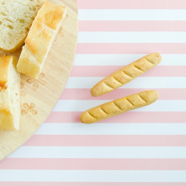 Baguette Shaped Polymer Clay Hair Clips | Food Hair Clips | Clay Food | Spring Accessories | Maximalist Style | Maximalist Jewelry | Bread