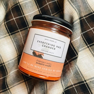 Everything Has Changed • Song Lyric Candle