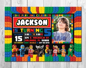 lego birthday invite etsy