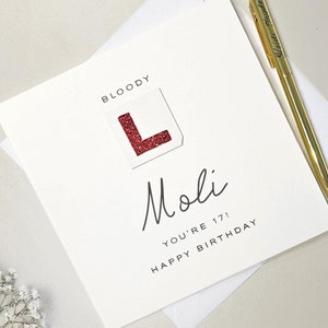 17th Birthday Card L Plates Learner Driver – The Caker Online - View #5