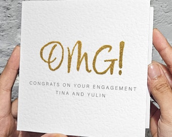 Personalised Engagement Card • Engaged Card • On your Engagement Card • Congratulations on your Engagement Card • Handmade Engagement Card