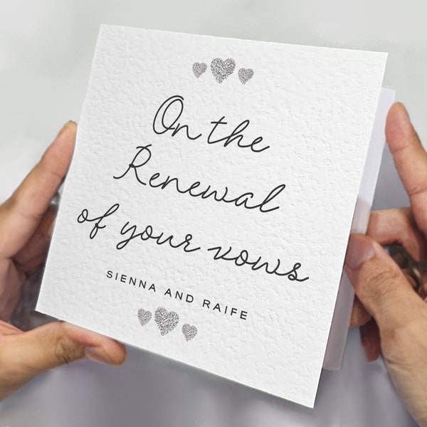 Personalised Wedding Vow Card • Wedding Renewal Vow Card • Card for Wedding Vow Renewal • Card for Married Couple • Wedding Vow Renewal Card