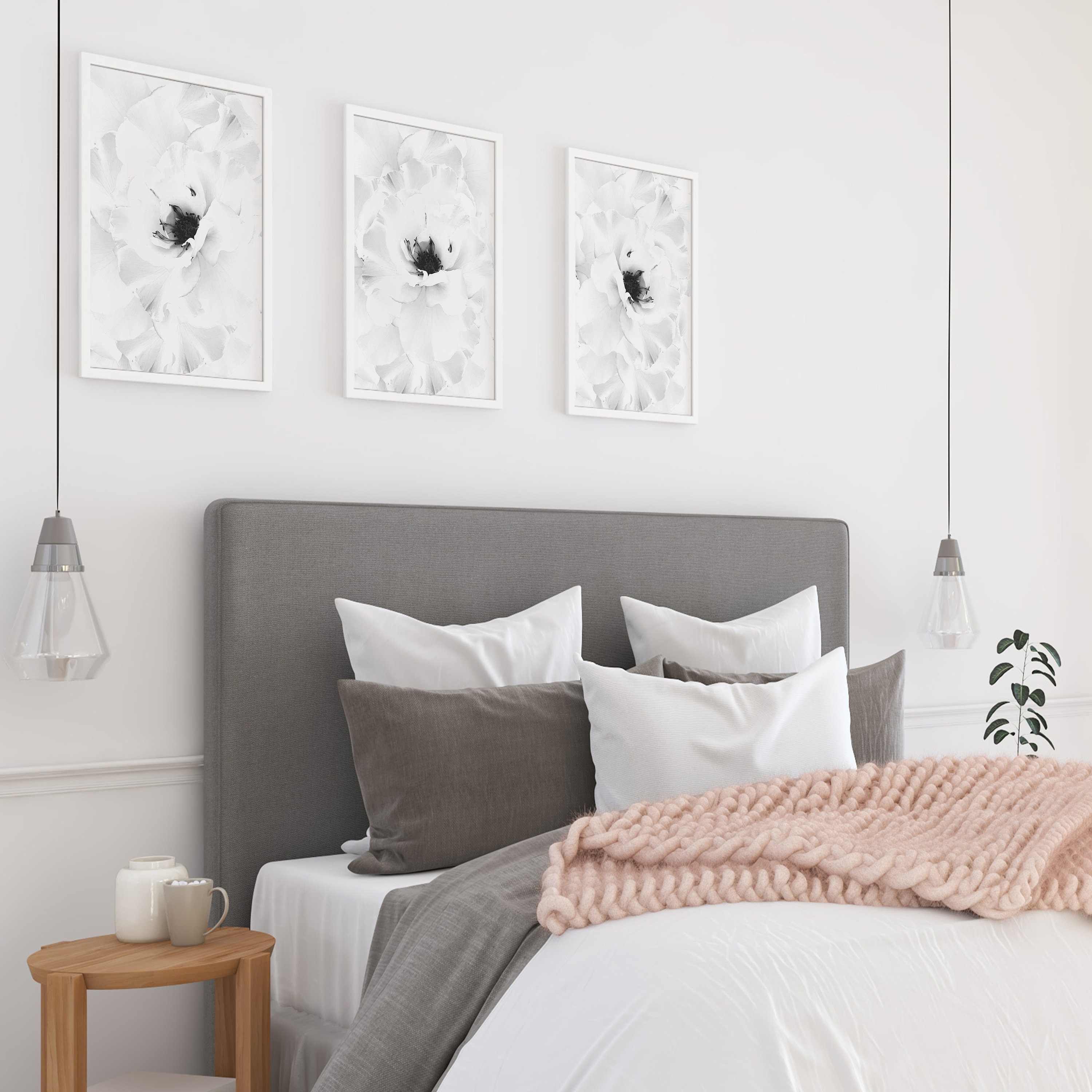Set of 3 Wall Art Prints Grey Prints White Prints Set of 3 Etsy UK