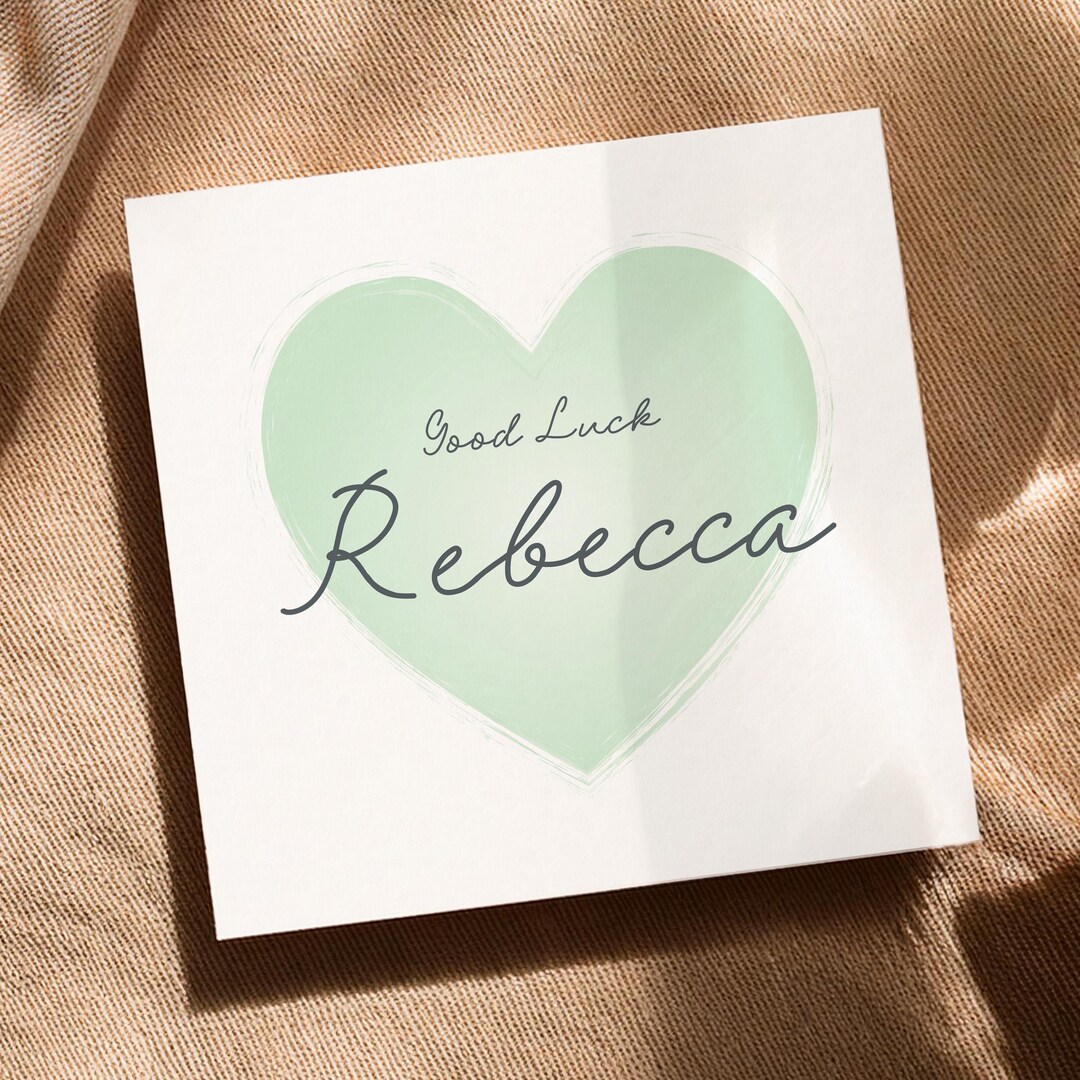 Personalised Name Good Luck Card for A Friend Good Luck Card for Sister ...