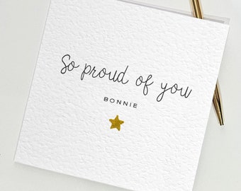 Personalised Proud of You Card • New Job Card • Congratulations Card • So Proud Of You Card • Well Done Card • Passed Exams Card • Grad Card