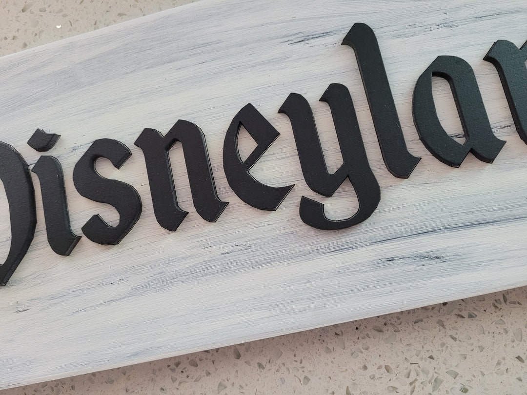 Disney Cut Sign Disney Distressed Wood Sign - Etsy