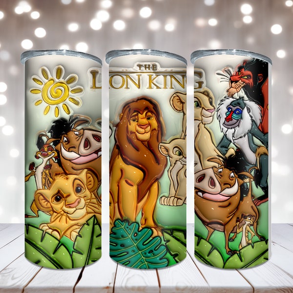 3D Inflated Lion King Tumbler | Ling King Water Bottle