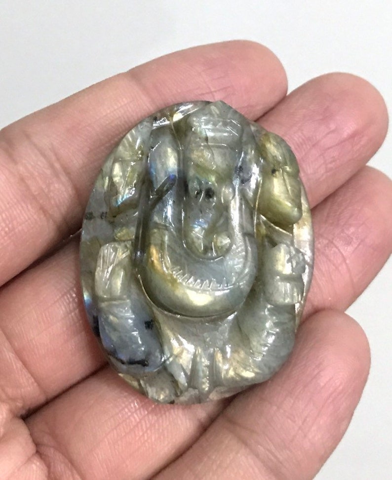 Labradorite carving ganesha