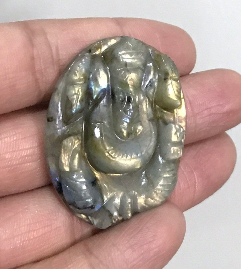 Labradorite carving ganesha