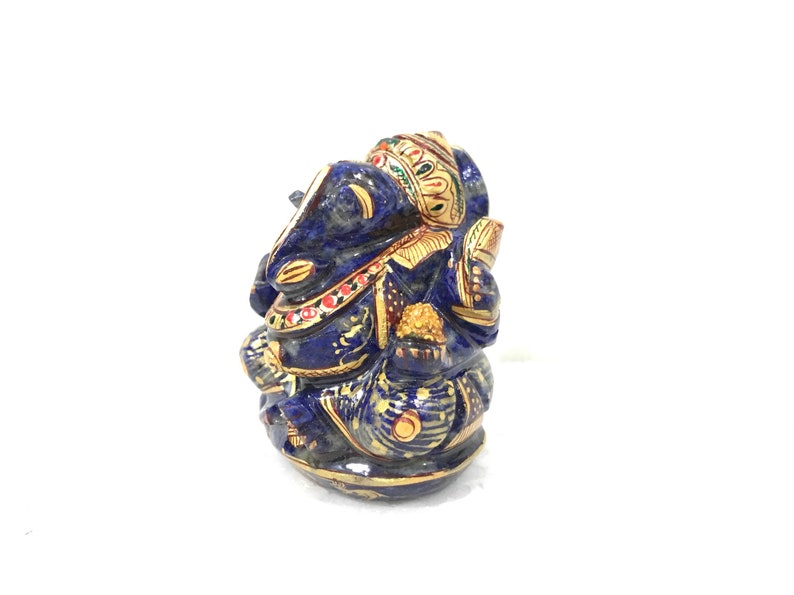 Hand carved Lapis lazuli ganesha
