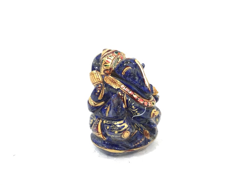 Hand carved Lapis lazuli ganesha