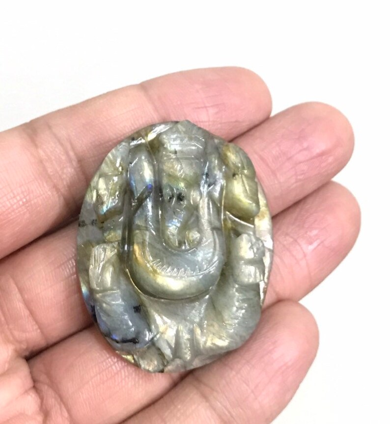 Labradorite carving ganesha