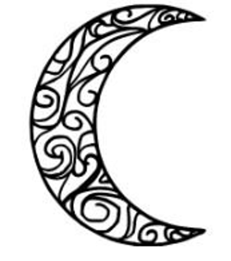 Crescent Moon Decal Etsy