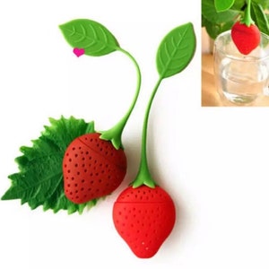 Strawberry Tea Infuser / Silicone Tea Infuser / Loose Leaf Tea Infuser / Cute / Eco Friendly/ Gifts For Mom/ Gifts for Her