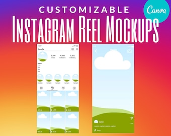 Instagram Mock-up in Canva | Customizable Template | Feed Content | Business Editable Mock-up | IG Post