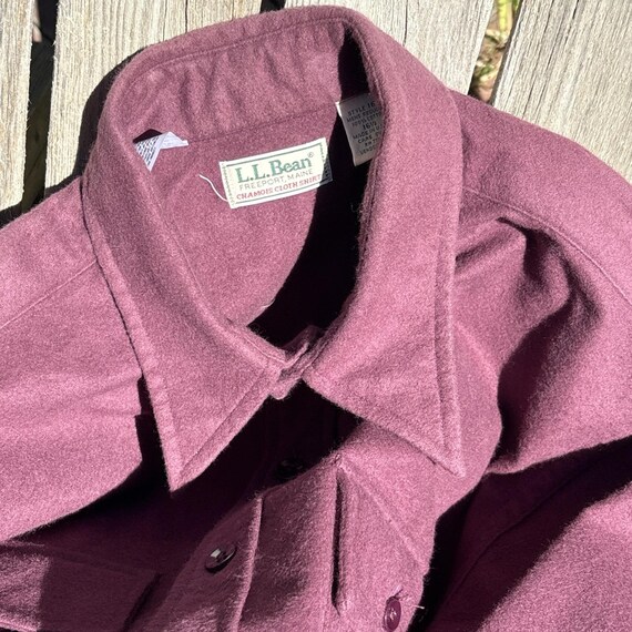 Vtg 80s LL Bean Chamois Cloth Shirt Mens L 16.5R 1611 Berry Vtg 80s LL Bean Chamois Cloth Shirt Mens L 16.5R 1611 Berry