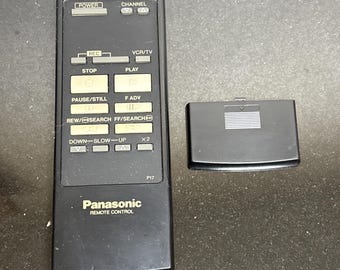 Panasonic vsqs0536 Remote Control VCR TV Japan Genuine Tested P17 Black w Cover