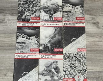 Boy Scouts Of America BSA Merit Badge Series Bücher Lot Von 9 80er Jahren Anforderungen