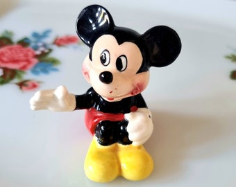 Vintage Disney Mickey Mouse Salt Shaker, Novelty Disney Mickey Mouse Salt Pot, Mickey Mouse Ceramic Figurine
