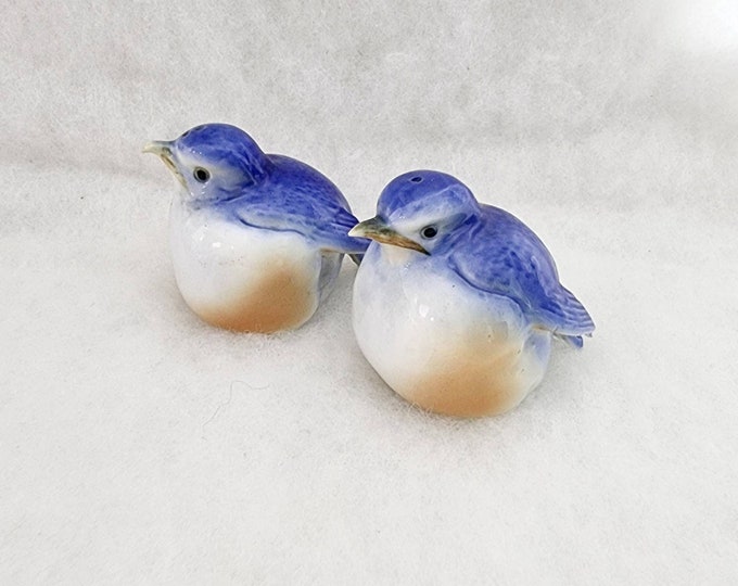 Vintage Bluebird Salt and Pepper Shaker, Cute Bird Salt and Pepper Pots