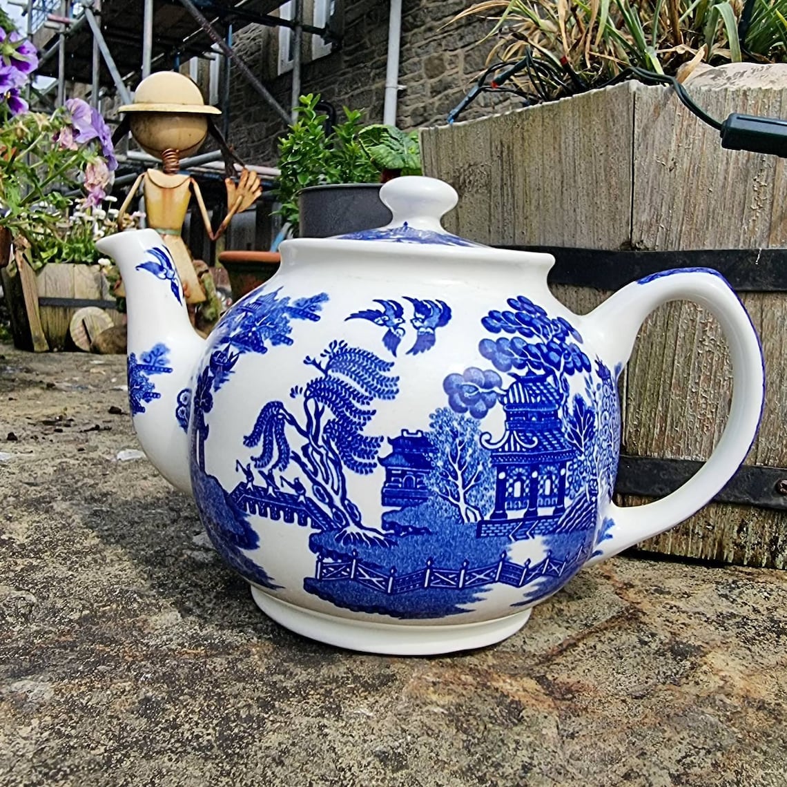 Vintage Sadler Blue Willow Teapot Sadler Teapot Sadler Blue Etsy
