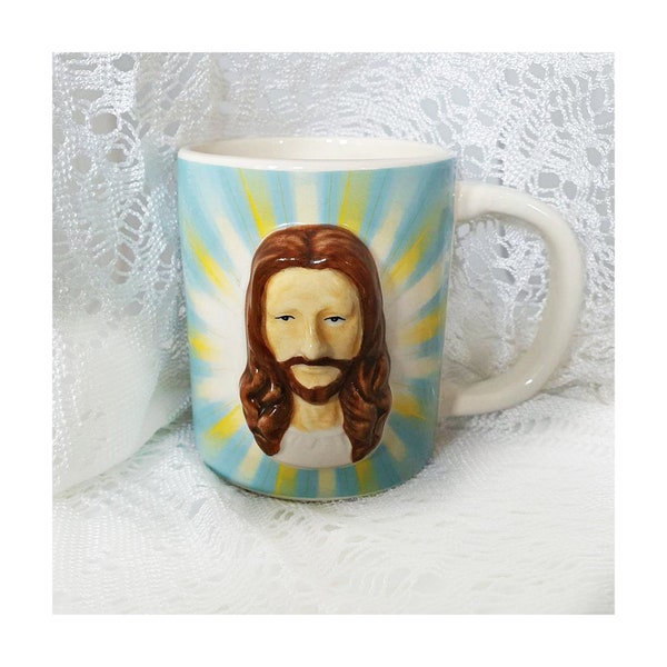 Vintage Jezus Mok, Thee is een Redder 3D Jezus Mok Gift, Nieuwigheid Jezus Thee mok, religieuze mok