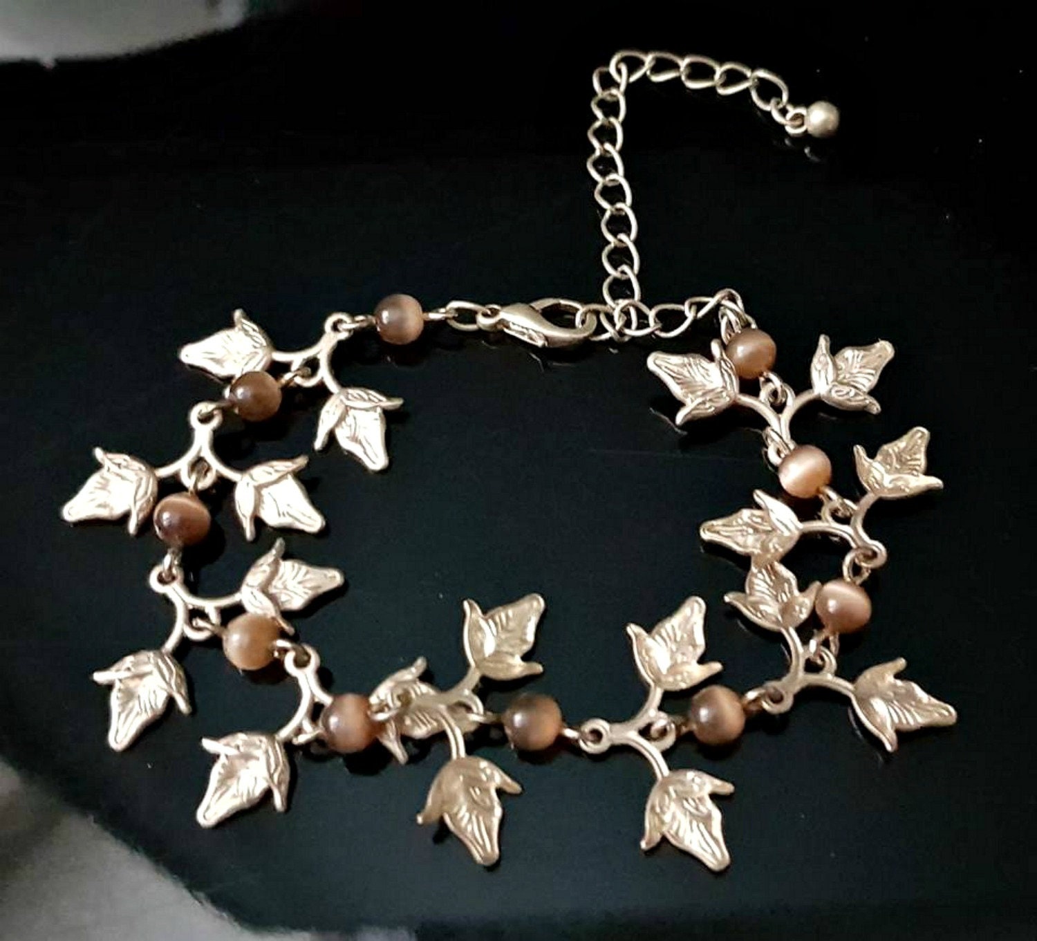 Vintage Acorn Bracelet unusual charm bracelet Lucky vintage Etsy