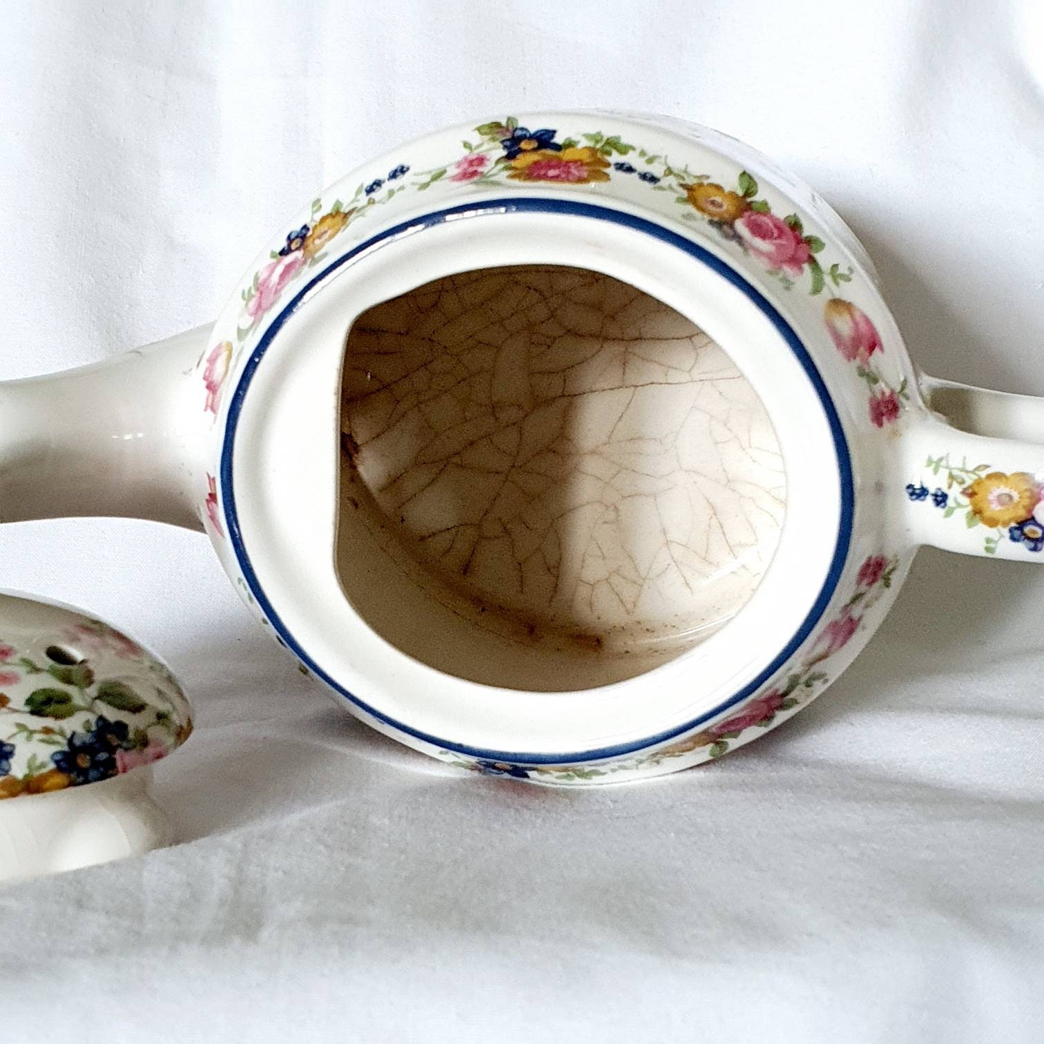 Vintage Sadler olde chintz teapot Sadler Olde rose chintz Etsy