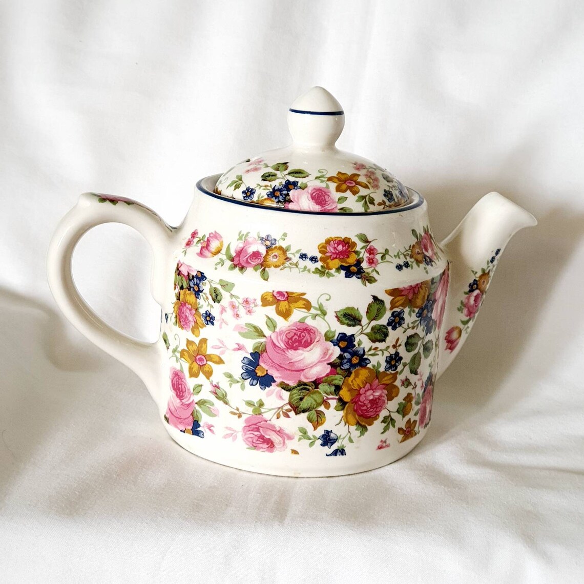 Vintage Sadler olde chintz teapot Sadler Olde rose chintz Etsy