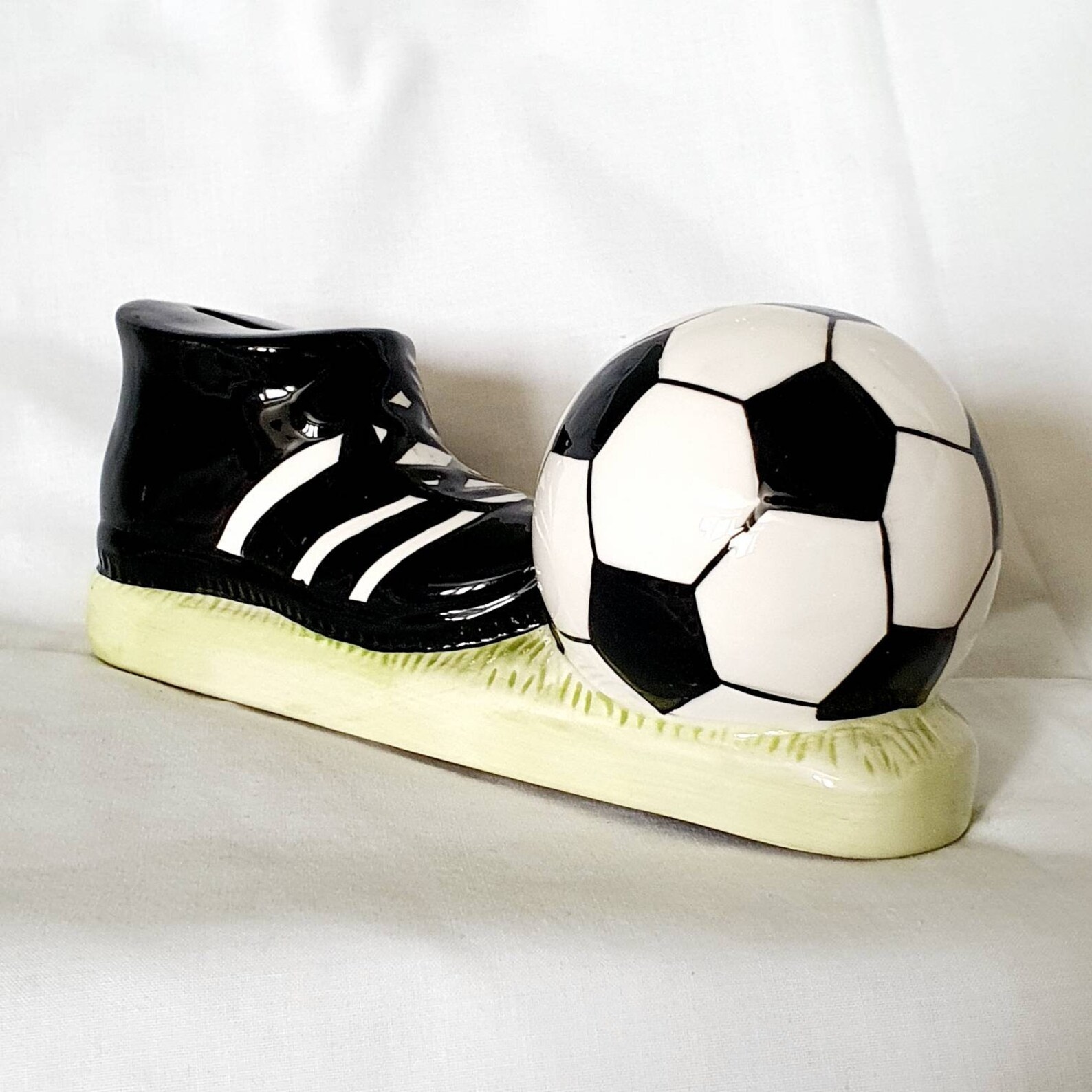 Football Money Box Vintage Football Boot money bank Ceramic Etsy