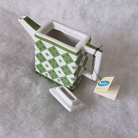 Home & Living Teapots Vintage Miniature Teapot Miniature Green