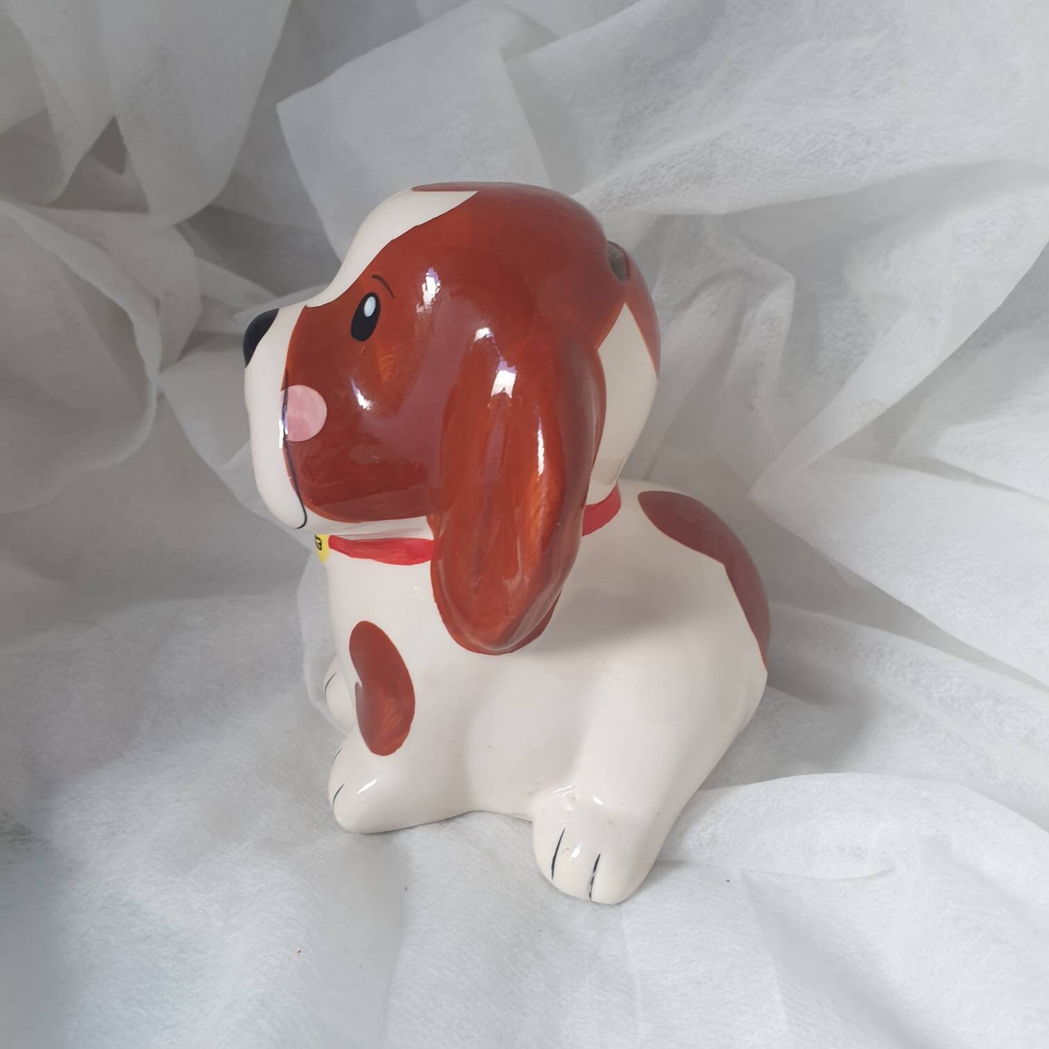 Vintage Kitsch Dog Money Box Basset Hound Ceramic Coin Bank Etsy