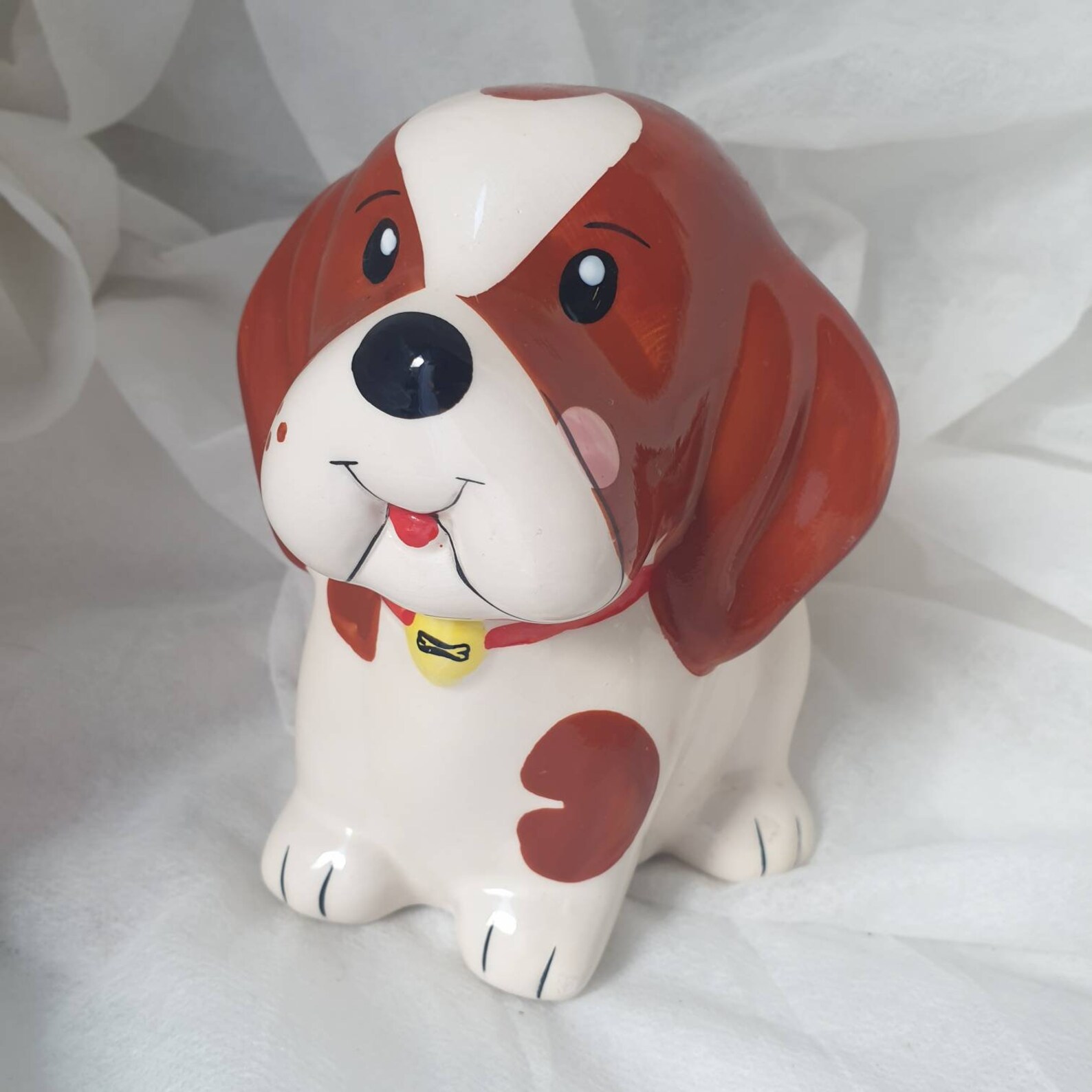 Vintage Kitsch Dog Money Box Basset Hound Ceramic Coin Bank Etsy
