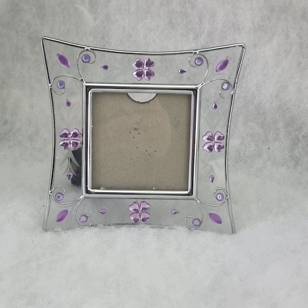 Vintage Glass Floral Frame Shudehill, Square Glass Floral Frame