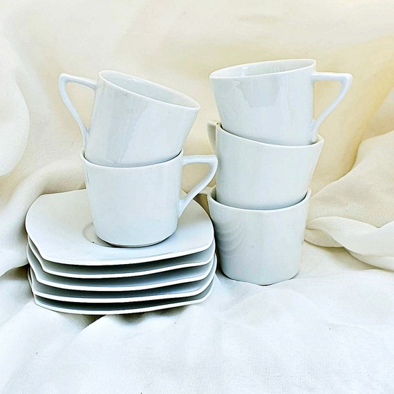 Buy Steinbach White Coffee Cups Set, Steinbach Espresso Cups and Saucers X  5 Online in India 