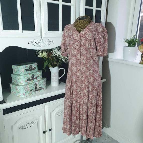 Vintage Laura Ashley Dress, Laura Ashley Floral Pi
