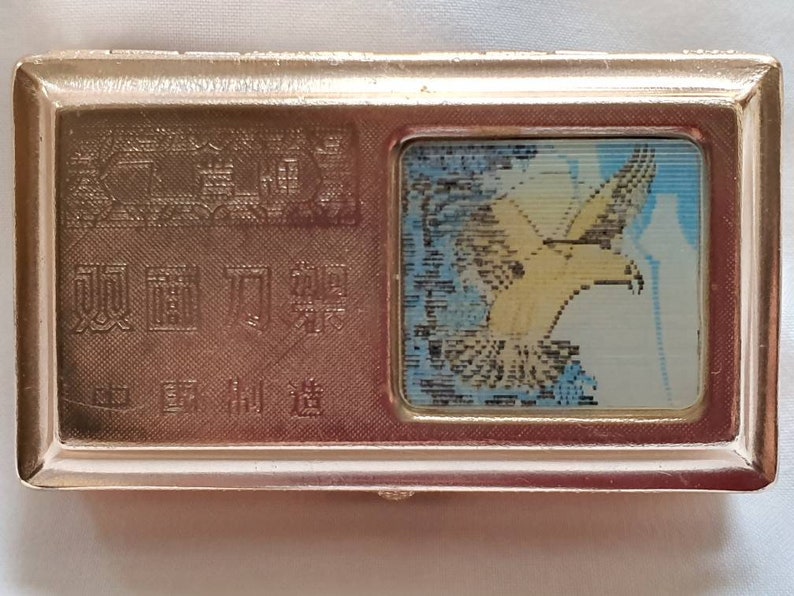 Lenticular Travel Razor Case Vintage Gift Oriental Razor Case 3D Picture Vintage Oriental Ladies Travel Razor Case
