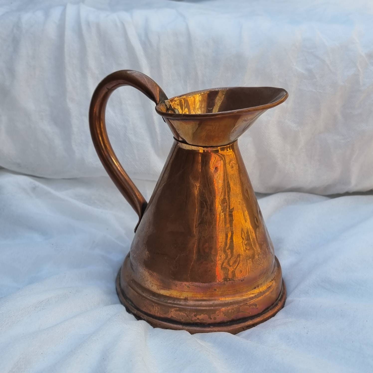 Victorian English Copper 1/2 Quart Jug Large Copper Pitcher Etsy
