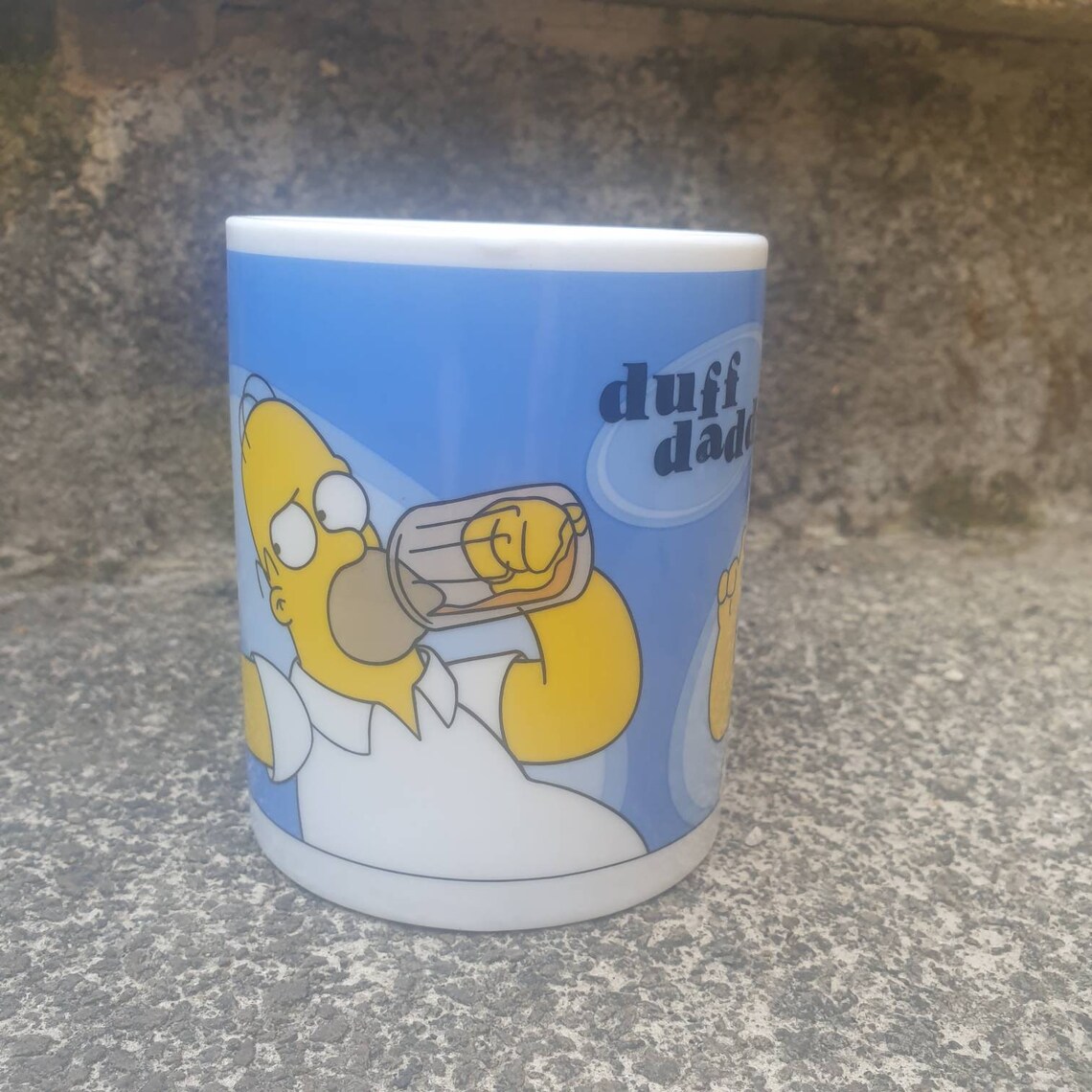 Vintage Homer Simpson mug Duff Daddy Simpsons Mug Downpace | Etsy