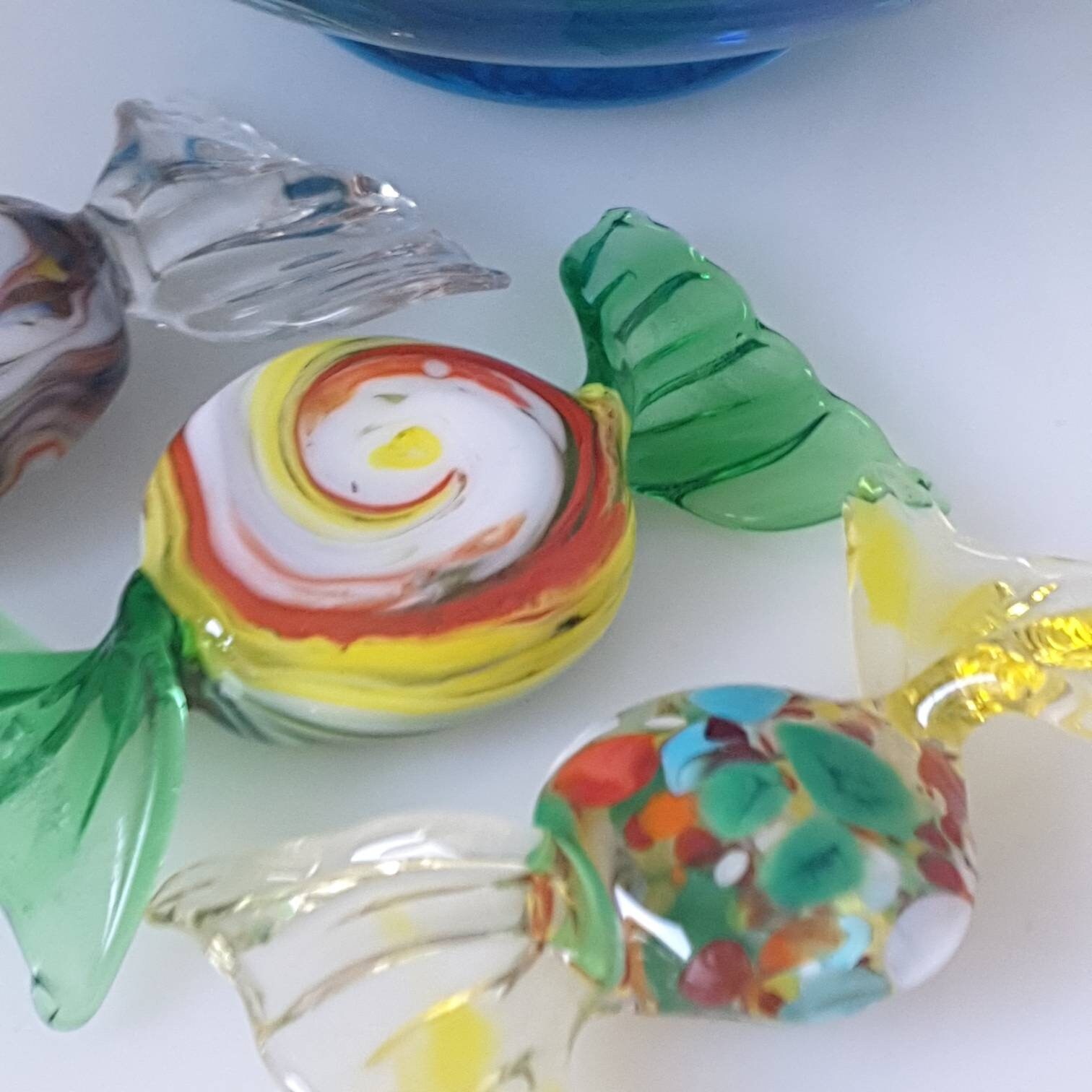 Vintage Genuine Italian Murano Glass Candies With Hand Painted Etsy