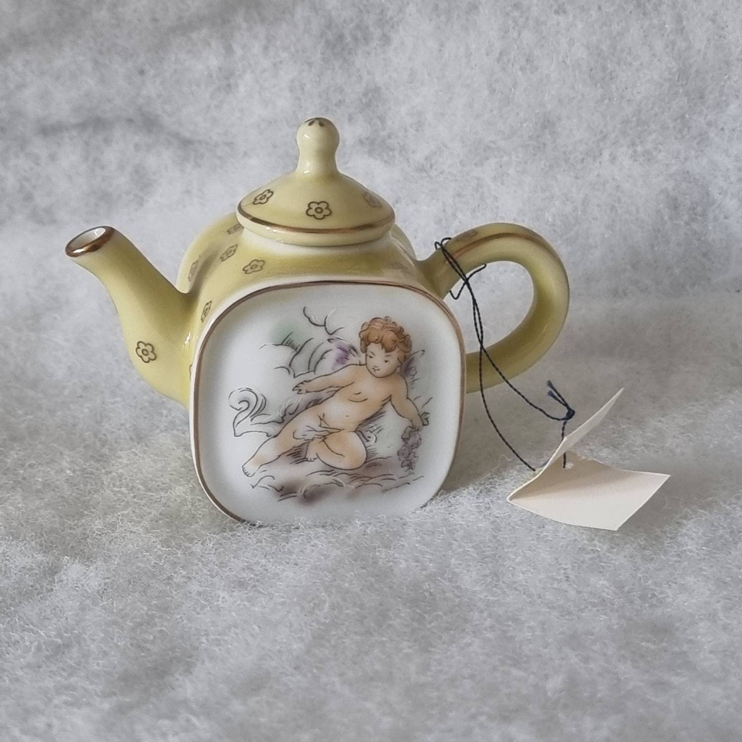 Home & Living Teapots Vintage Miniature Teapot Miniature Green