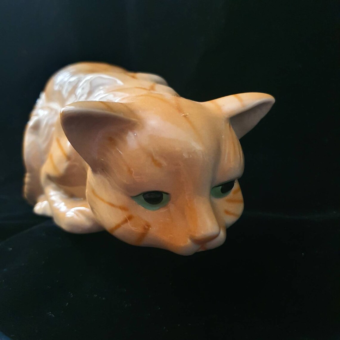 Vintage Cat figurine Ginger cat figurine Cat Statue crazy Etsy