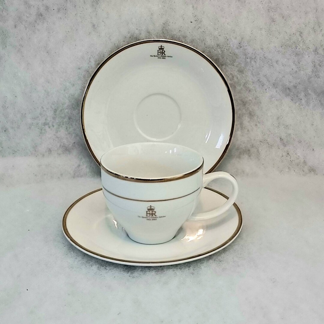 Vintage Queen Elizabeth II Golden Jubilee Teacup and Saucer Etsy