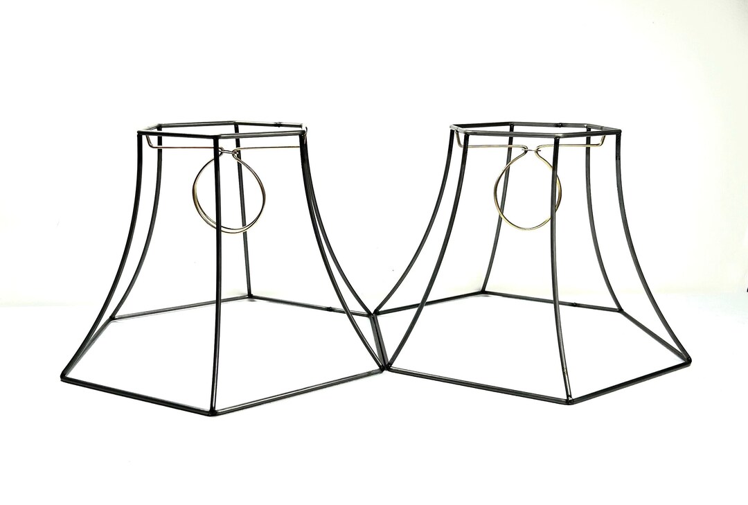 DIY Lampshade Frame PAIR Wire Shade Frame Hexagon Bell Clip on Etsy