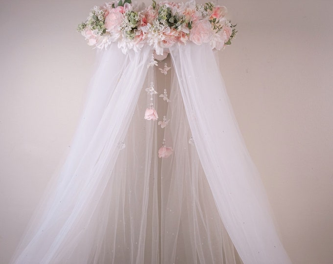 Attaches to Wall Canopybed Crownfloral Canopy Tie Etsy