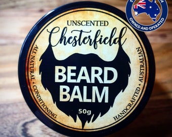 Chesterfield Beard Balm Unscented 50g All Natural Conditioner Care Style Grooming Hair