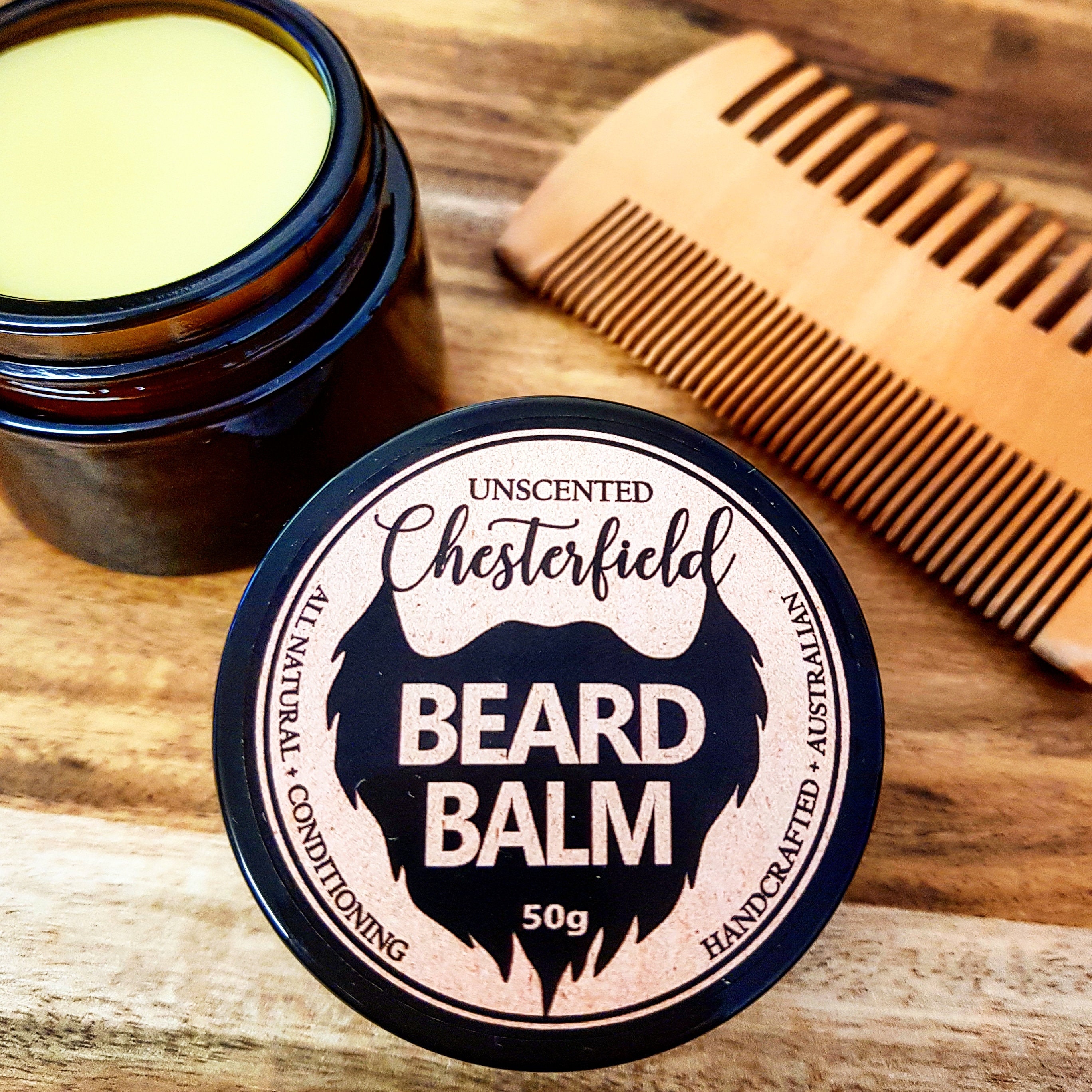 Chesterfield Beard Balm Unscented 50g All Natural Conditioner Etsy
