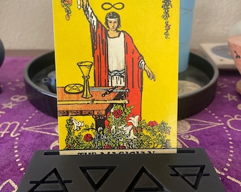 Elemental Tarot Card Holder | Air Earth Fire Water Altar Stand | Tarot Display Stand