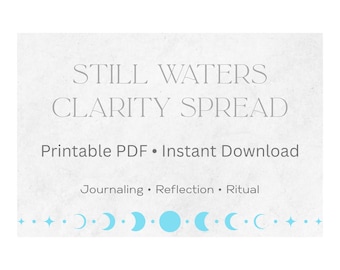 Clarity Tarot Spread | Self-Reflection Journal, Moon Ritual (Digital Download)